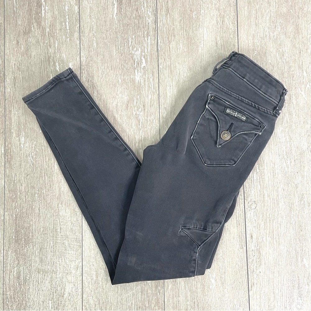 Hudson Girls Distressed Faded Black Skinny Pants Size 12